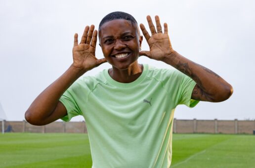 Banyana Banyana star Bambanani Mbane earns 100 caps against Algeria.